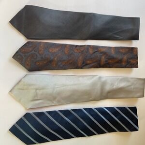 Lot Of 4 Men's‎ Neck Ties Joseph Abboud, Hart Schaffner Marx, Envision Studio